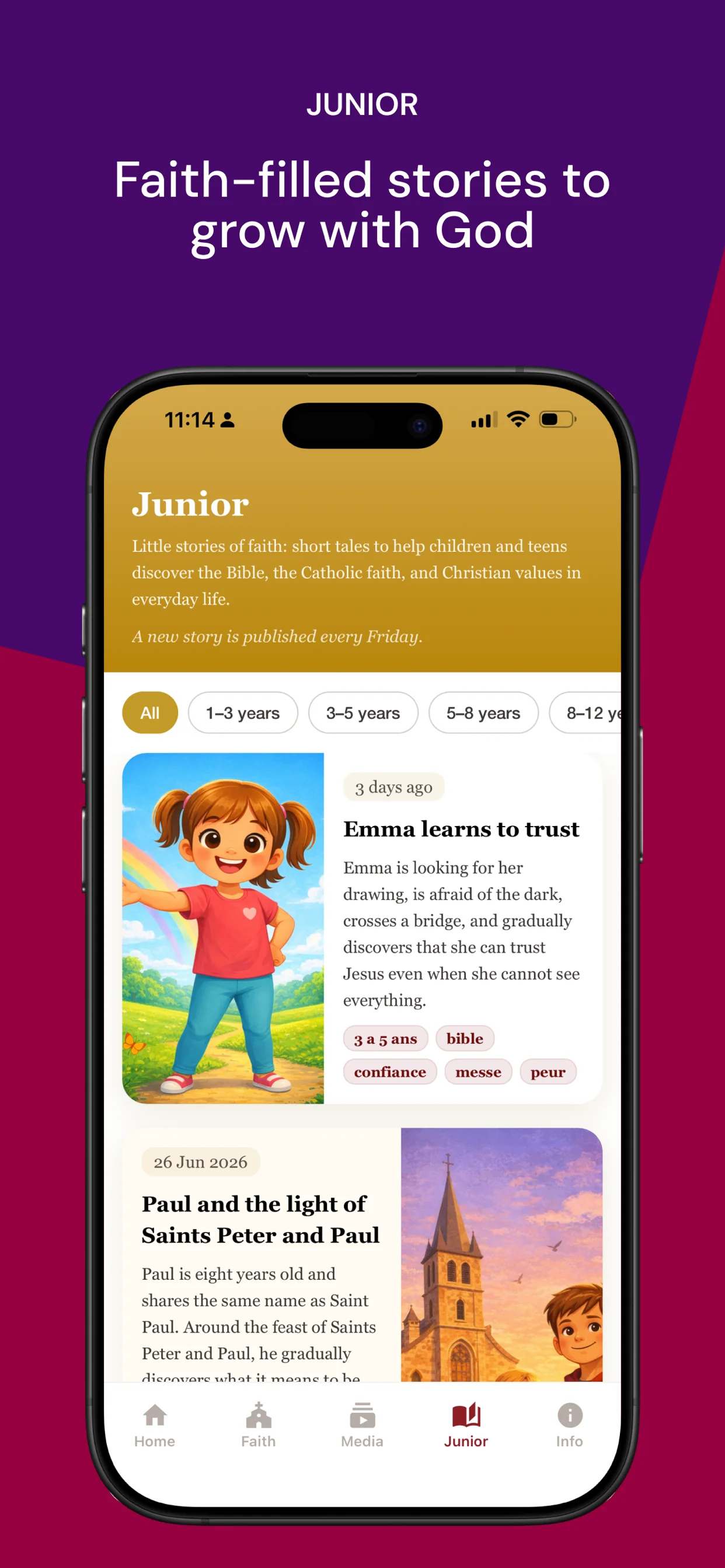 Waymakers Junior stories by age group